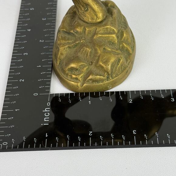 Vintage Brass Lovebird Statue Walmart Collectible Home Decor 4.5 in 1.6 lb - Picture 15 of 15